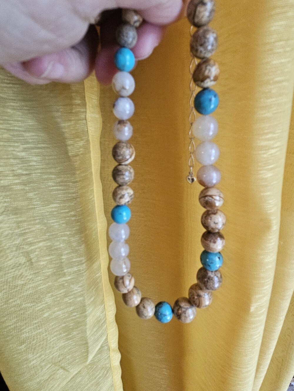 Jay King Mine Finds Turquoise & Picture Jasper Mountain Mosaic Inlay Jewelry Set - Picture 9 of 9